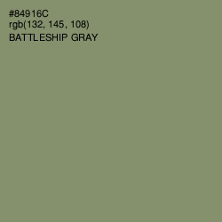 #84916C - Battleship Gray Color Image
